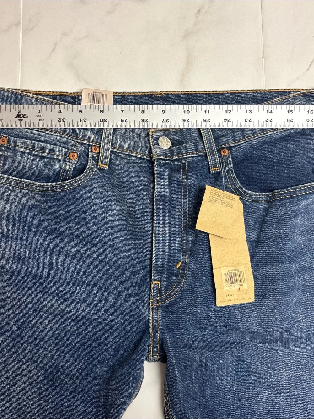 Levi’s 512 Slim Taper Jeans Men’s 34x34 Dark Wash Stretch NWT (0236)